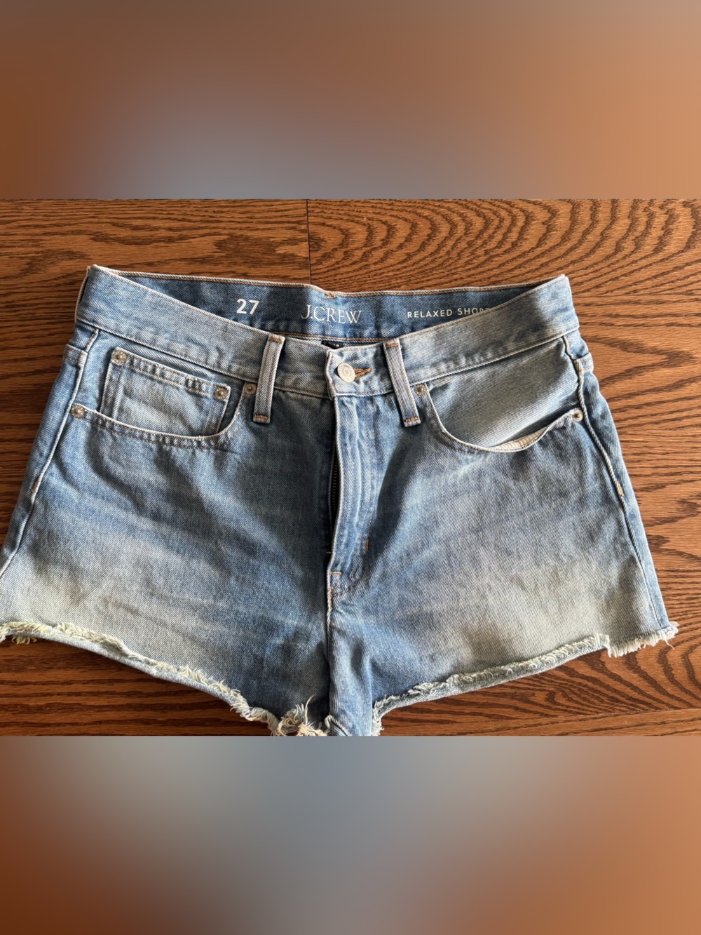 J. Crew Light Blue Denim Relaxed Shorts (27)